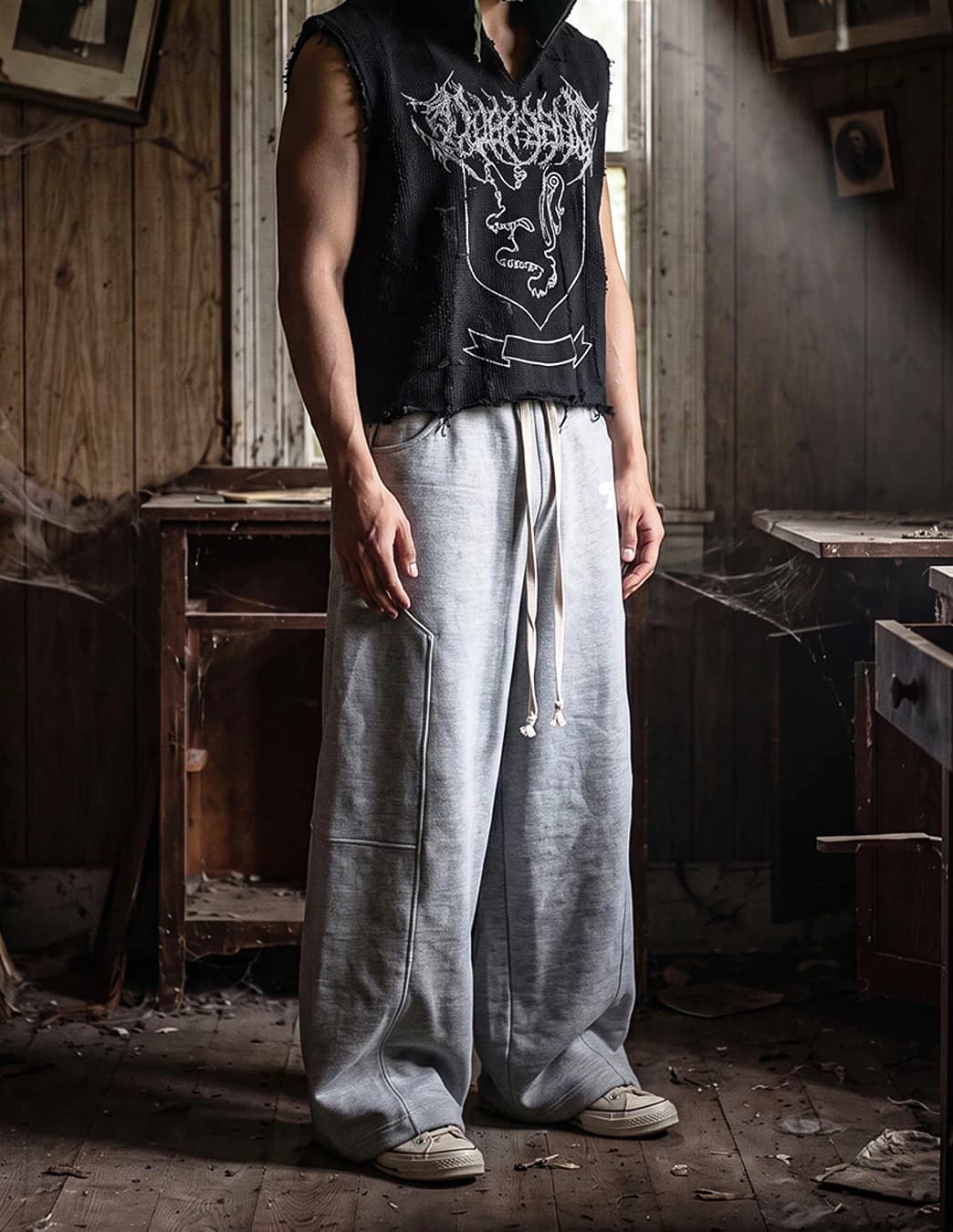 playR Street Carpenter Pant Fleece (Grey) — view 3
