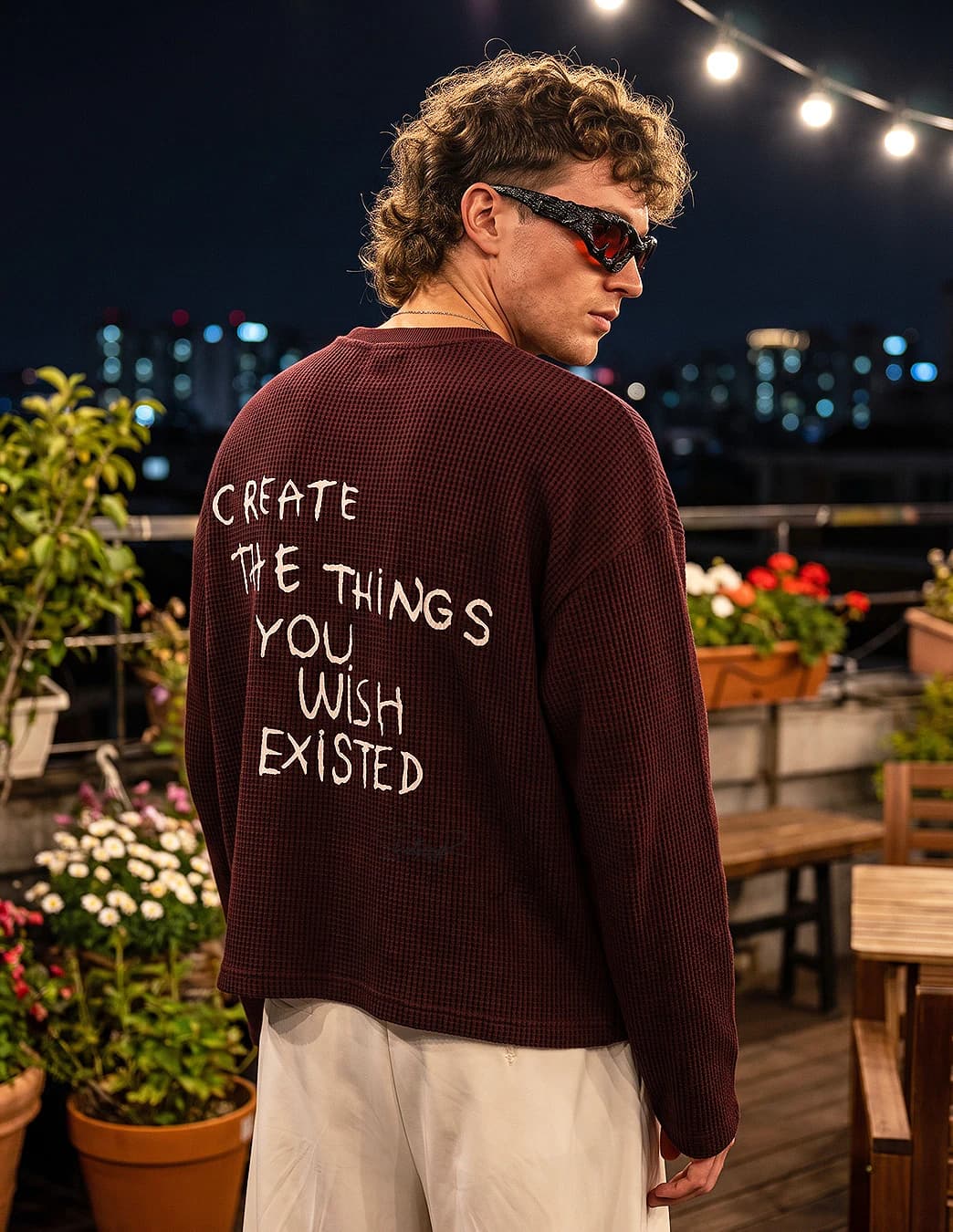 playR Street Create Waffle Tee (Red) — view 3