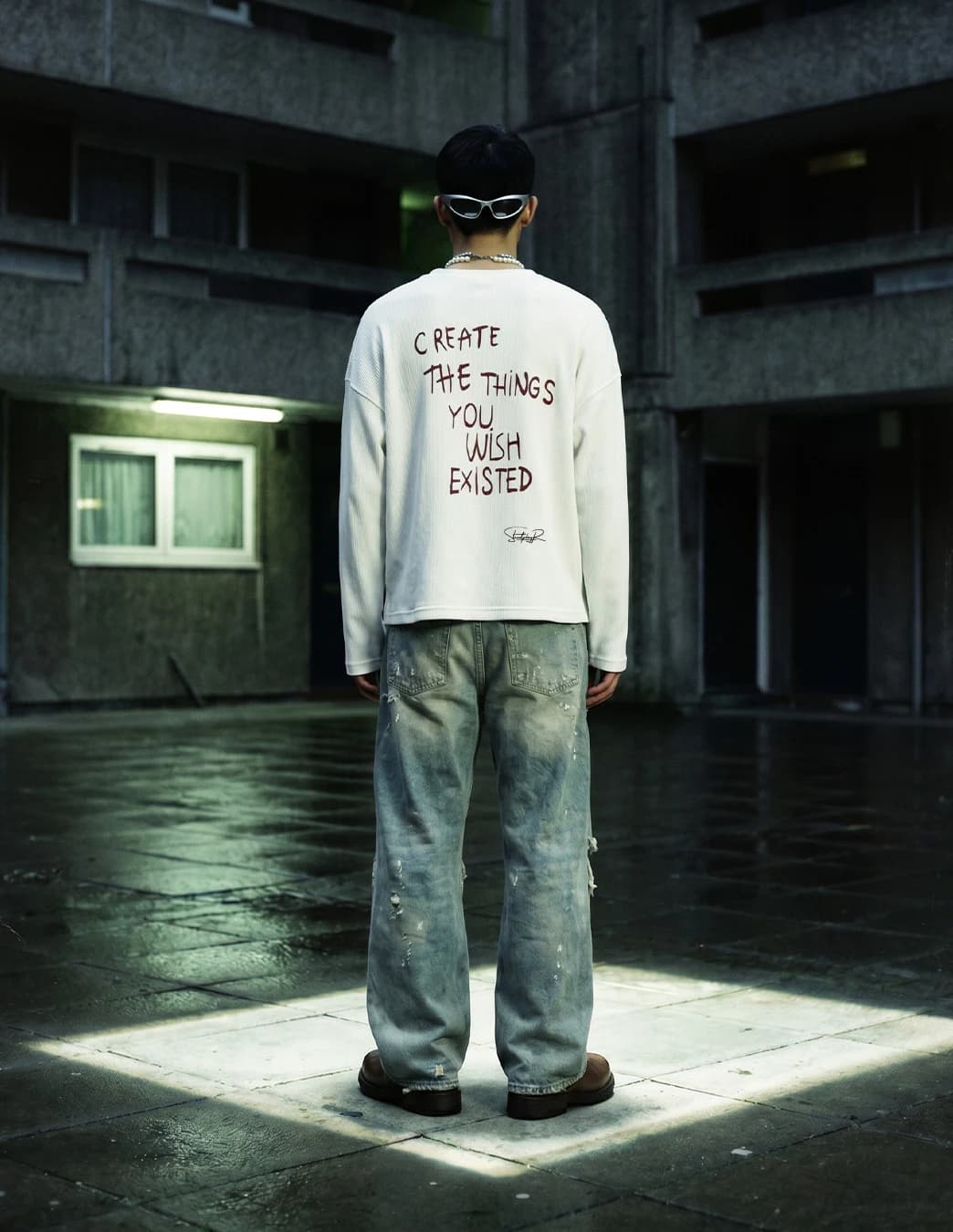 playR Street Create Waffle Tee (White) — view 1